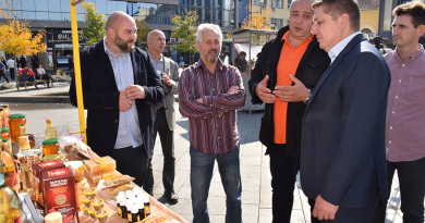 SAJAM MEDA NA ZRENJANINSKOM TRGU SLOBODE – PREDSTAVILO SE 14 PČELARA SAJAM MEDA NA ZRENJANINSKOM TRGU SLOBODE – PREDSTAVILO SE 14 PČELARA
